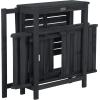 SAFAVIEH Outdoor Collection Gallo Ash Grey Acacia Wood 3-Piece Balcony Bistro Set(Dark Slate Gray)