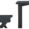 SAFAVIEH Outdoor Collection Gallo Ash Grey Acacia Wood 3-Piece Balcony Bistro Set(Dark Slate Gray)