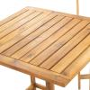 SAFAVIEH Outdoor Collection Gallo Ash Grey Acacia Wood 3-Piece Balcony Bistro Set(Natural)