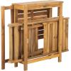 SAFAVIEH Outdoor Collection Gallo Ash Grey Acacia Wood 3-Piece Balcony Bistro Set(Natural)