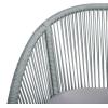 SAFAVIEH Outdoor Collection Halcott Black Rope/White Cushion 4-Piece Conversation Patio Set(Grey / Grey)