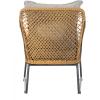 SAFAVIEH Outdoor Collection Jensen Natural Brown Rattan/Grey Seat Cushion 3-Piece Patio Lounge Bistro Set with Table (PAT9008A)(Natural / Grey)
