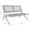 SAFAVIEH Outdoor Collection Kobina Black Acacia Wood/Black Rope Foldable Bench(Grey/Grey)