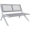 SAFAVIEH Outdoor Collection Kobina Black Acacia Wood/Black Rope Foldable Bench(Grey/Grey)