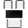 SAFAVIEH Outdoor Collection Krissy Wicker Cushion 4-Piece Living Set PAT7711A, Black/White(Brown / White)