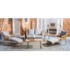 SAFAVIEH Outdoor Collection Lonra Natural Rattan/Grey Cushion 7-Piece Patio Chaise Lounge Set (PAT9019A-2BX)(Natural / Grey)
