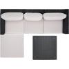 SAFAVIEH Outdoor Collection Madalina Black/Light Grey Wicker Conversation Patio Set