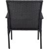 SAFAVIEH Outdoor Collection Moore Black Rattan/Beige Cushion 3-Piece Patio Lounge Bistro Set with Table (PAT9009A)(Black / Beige)