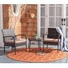 SAFAVIEH Outdoor Collection Moore Black Rattan/Beige Cushion 3-Piece Patio Lounge Bistro Set with Table (PAT9009A)(Brown / Beige)