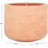 SAFAVIEH Outdoor Collection Nardo Beige Cement Ficonstone Planter Pot(Terracotta)