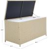 SAFAVIEH Outdoor Collection Oliveira Natural/White Cushion Box(Beige/White)
