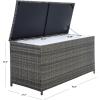 SAFAVIEH Outdoor Collection Oliveira Natural/White Cushion Box(Grey/White)