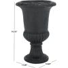 SAFAVIEH Outdoor Collection Paul Traditional Brown Planter (Fully Assembled)(Black)