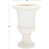 SAFAVIEH Outdoor Collection Paul Traditional Brown Planter (Fully Assembled)(Off White)