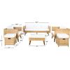 SAFAVIEH Outdoor Collection Presla Natural/White 6-Piece Patio Living Set PAT7715D-3BX(Natural / White)