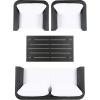 SAFAVIEH Outdoor Collection Tarien Black Wicker/Beige Cushion 4-Piece Patio Backyard Living Set(Black/White)