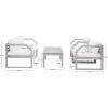 SAFAVIEH Outdoor DREN Natural Brown 4-Piece Set – Beige Seat Cushions Included(Grey/Beige)