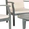 SAFAVIEH Outdoor Living Collection Anaheim 5-Piece Outdoor Living Set(Ash Grey / Beige)