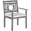 SAFAVIEH Outdoor Living Collection Montclair 5-Piece Dining Set(Ash Grey / Beige)