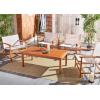 SAFAVIEH Outdoor Mardin Natural Brown and Beige 5-Piece Dining Set