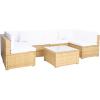 SAFAVIEH Outdoor Sectional Diona Black/White Outdoor Living Set(Natural/White)
