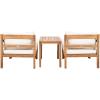 SAFAVIEH PAT6759B Collection Pratia Natural and Navy 5-Piece Outdoor Patio Set(Natural/Beige)