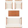 SAFAVIEH PAT7068A Outdoor Larence Brown 4-Piece Seat Cushions Included Patio Set(Natural/Beige)