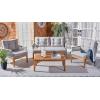 SAFAVIEH PAT7075A-2BX Outdoor Winslo Rope 4-Piece Seat Cushions and Pillows Included Patio Set(Grey/Grey)