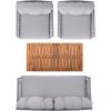 SAFAVIEH PAT7075A-2BX Outdoor Winslo Rope 4-Piece Seat Cushions and Pillows Included Patio Set(Grey/Grey)