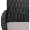 SAFAVIEH PAT7506B Collection Bandele Grey 4-Piece Outdoor Living Patio Set(Black/Light Grey)
