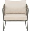 SAFAVIEH PAT9003A Collection Benjin Grey 4 Piece Living Outdoor Set(Brown / Beige)