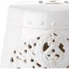 Safavieh Flora Glazed Ceramic Decorative Garden Stool, Cream(Antique White)