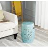 Safavieh Flora Glazed Ceramic Decorative Garden Stool, Cream(Blue)