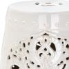 Safavieh Flora Glazed Ceramic Decorative Garden Stool, Cream(Cream)