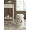 Safavieh Flora Glazed Ceramic Decorative Garden Stool, Cream(Cream)