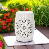 Safavieh Flora Glazed Ceramic Decorative Garden Stool, Cream(Cream)