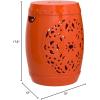 Safavieh Flora Glazed Ceramic Decorative Garden Stool, Cream(Orange)