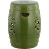 Safavieh Flora Glazed Ceramic Decorative Garden Stool, Cream(Spring Green)