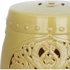 Safavieh Flora Glazed Ceramic Decorative Garden Stool, Cream(Spring Green)