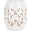 Safavieh Imperial Vine Ceramic Decorative Garden Stool, Light Blue(Antique White)