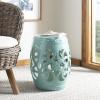 Safavieh Imperial Vine Ceramic Decorative Garden Stool, Light Blue(Light Blue)