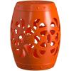 Safavieh Imperial Vine Ceramic Decorative Garden Stool, Light Blue(Orange)