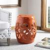 Safavieh Imperial Vine Ceramic Decorative Garden Stool, Light Blue(Orange)