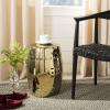 Safavieh Modern Ming Ceramic Decorative Garden Stool, Light Aqua(Gold)