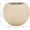 Safavieh Outdoor Collection Gerand Black Concrete Planter (Fully Assembled)(Beige)