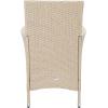 Safavieh Outdoor Collection Hailee Black Wicker and White Cushion 9-Piece Dining Set(Beige / White)