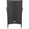 Safavieh Outdoor Collection Hailee Black Wicker and White Cushion 9-Piece Dining Set(Black / White)