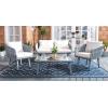 Safavieh Outdoor Collection Kerson Rope Cushion 4-Piece Patio Backyard Living Set PAT7519A, Grey/Beige(Grey / Beige)