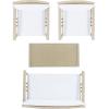 Safavieh Outdoor Collection Reslor Wicker Cushion 4-Piece Living Set PAT7713D, Natural/White(Grey / White)