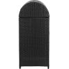 Safavieh Outdoor Collection Serapis Grey Wicker Trash Bin(Black)